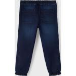 Dunkelblaue Bio Baggy Jeans für Kinder aus Denim für Mädchen Größe 104 
