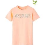 Reduzierte Orange name it Bio Rundhals-Ausschnitt Printed Shirts für Kinder & Druck-Shirts für Kinder aus Baumwolle für Mädchen Größe 92 
