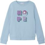 Reduzierte Hellblaue name it Bio Rundhals-Ausschnitt Kindersweatshirts aus Baumwolle für Mädchen Größe 146 