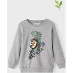 Reduzierte Graue Melierte name it Bio Rundhals-Ausschnitt Kindersweatshirts aus Baumwolle für Jungen Größe 98 für den für den Herbst 