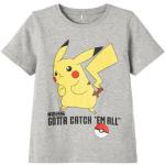 Graue Melierte name it Pokemon Kinder T-Shirts aus Baumwolle für Jungen 
