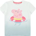 Reduzierte Weiße Kurzärmelige name it Peppa Wutz Bio Kinder T-Shirts mit Schweinemotiv für Mädchen 