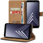 Schwarze Samsung Galaxy A6 Plus Hüllen Art: Flip Cases mit Bildern aus Leder 