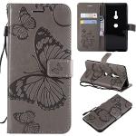 Graue Unifarbene Sony Xperia XZ3 Cases Art: Flip Cases mit Insekten-Motiv mit Bildern 