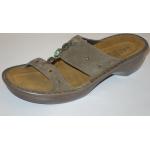 Naot Manila Sandale Gr. 39 oliv Leder Zierkette weiches Fußbett