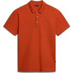 Orange Bestickte Sportliche Kurzärmelige NAPAPIJRI Kurzarm-Poloshirts aus Softshell für Herren Größe XXL 