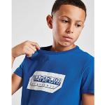 Blaue Kurzärmelige NAPAPIJRI Kinder T-Shirts aus Baumwolle Größe 158 