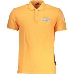 Reduzierte Orange Kurzärmelige NAPAPIJRI Kurzarm-Poloshirts aus Baumwolle für Herren Größe XL 