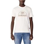 Reduzierte Beige Kurzärmelige NAPAPIJRI T-Shirts aus Baumwolle für Herren Größe XXL für den für den Sommer 