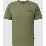 Olivgrüne NAPAPIJRI T-Shirts aus Baumwolle für Herren Übergrößen 