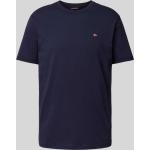 Marineblaue NAPAPIJRI T-Shirts aus Baumwolle für Herren Größe 3 XL 