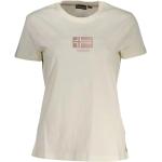 Reduzierte Beige Elegante Kurzärmelige NAPAPIJRI T-Shirts aus Baumwolle für Damen Größe S 
