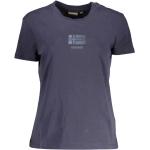 Reduzierte Blaue Kurzärmelige NAPAPIJRI T-Shirts aus Baumwolle für Damen Größe L 
