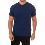Reduzierte Blaue NAPAPIJRI T-Shirts aus Baumwolle maschinenwaschbar für Herren Größe XXL 