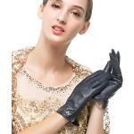 Dunkelbraune Lederhandschuhe aus Nappaleder für Damen Größe XL für den für den Winter 