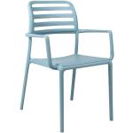 Reduzierte Himmelblaue Nardi COSTA Gartenstühle & Balkonstühle aus Polyrattan stapelbar Breite 50-100cm, Höhe 50-100cm, Tiefe 50-100cm 