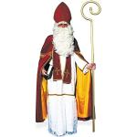 narrenwelt Bischof Kostüm SAMT 4tlg mit Kleid, Umhang, Schärpe und Hut / Mitra Einheitsgröße Erwachsene