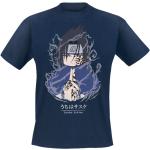 Marineblaue Naruto Rundhals-Ausschnitt T-Shirts für Herren Größe S 