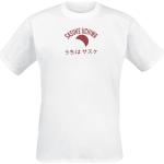 Weiße Naruto Sasuke Uchiha Rundhals-Ausschnitt T-Shirts für Herren Größe XXL 