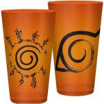 Orange Naruto Runde Gläser & Trinkgläser 400 ml aus Glas spülmaschinenfest 