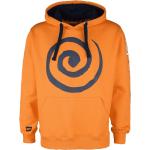 Orange Unifarbene Oversize Naruto Herrenhoodies & Herrenkapuzenpullover aus Baumwolle mit Kapuze Größe XL 