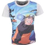 Graue Naruto Rundhals-Ausschnitt Printed Shirts für Kinder & Druck-Shirts für Kinder aus Baumwolle für Jungen Größe 128 