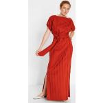 Rote Gestreifte Elegante Natascha von Hirschhausen Bio Maxi Nachhaltige Lange Abendkleider aus Baumwolle maschinenwaschbar für Damen Größe M 