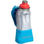 Nathan Running Handheld Quick Squeeze. No-Grip Adjustable Hand Strap. 12oz / 18oz / Insulated. Reflective Hydration Water Bottle. (12oz Insulated, Blue)