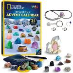 Bunte National Geographic Schmuck Adventskalender poliert aus Kristall mit Achat für Kinder Weihnachten 