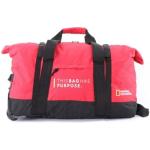 Rote National Geographic Herrenreisetaschen 48l mit Reißverschluss klappbar 