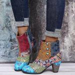 Violette Spitze High Heel Stiefeletten & High Heel Boots mit Strass mit Reißverschluss in Normalweite aus Gummi für Damen mit Absatzhöhe 5cm bis 7cm 