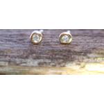 Petrolfarbene Rautenmuster Diamant Ohrringe aus Weißgold 9 Karat mit Diamant 