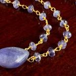Violette Elegante Rosenkränze & Gebetsketten aus Gold mit Tansanit für Herren 