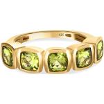 Grüne Peridot Ringe vergoldet für Damen 