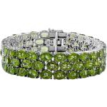 Grüne Edelstein Armbänder aus Silber mit Peridot für Damen 