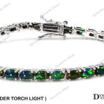Silberne Edelstein Armbänder Polierte mit Opal für Damen 