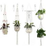 Reduzierte Boho Pflanzenampeln & Blumenampeln aus Baumwolle Indoor 4-teilig 