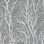 Silbergraue Wald-Fototapeten matt UV-beständig 
