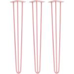 Pinke Industrial Tischbeine & Tischfüße Pulverbeschichtete Breite 0-50cm, Höhe 0-50cm, Tiefe 0-50cm 3-teilig 