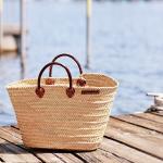Geflochtene Boho Naturehome Nachhaltige Strandtaschen & Badetaschen mit Reißverschluss für Herren klein 