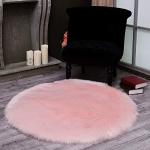 Altrosa Runde Runde Teppiche 100 cm mit Tiermotiv aus Polyester maschinenwaschbar 