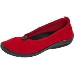 Reduzierte Rote Naturläufer Orthopädische Schuhe ohne Verschluss in Normalweite aus Textil für Damen Größe 41 mit Absatzhöhe bis 3cm 