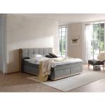 Graue Naturoo Betten mit Matratze aus Stoff 200x200 