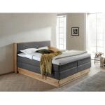 Graue Naturoo Betten mit Bettkasten aus Massivholz mit Stauraum 