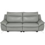 Natuzzi Editions Sofa aus Echtleder Orlando - grau - Materialmix - 212 cm - 94 cm - 95 cm - Polstermöbel > Sofas > 3-Sitzer
