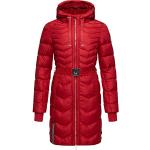 Reduzierte Rote Bestickte Navahoo Mini Damensteppmäntel Metallic mit Kapuze Größe L für den für den Winter 