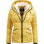 Gelbe Gesteppte Navahoo Winterjacken mit Kapuze für Damen Größe XS für den für den Herbst 