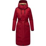 Rote Navahoo Maxi Kapuzenmäntel für Damen Größe XS für den für den Winter 