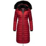 Rote Gesteppte Wasserdichte Navahoo Maxi Damensteppmäntel & Damenpuffercoats mit Reißverschluss aus Fleece Größe L für den für den Winter 
