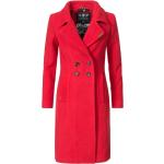 Rote Elegante Maxi Kurzmäntel mit Knopf aus Wolle maschinenwaschbar für Damen Größe S für den für den Winter 